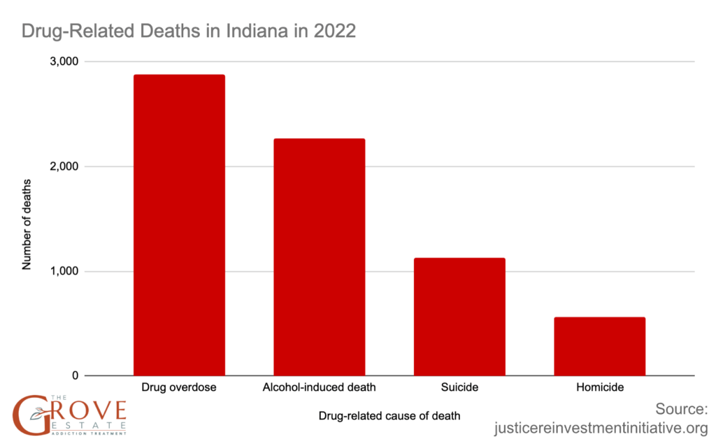Drug-related Deaths in Indiana in 2022